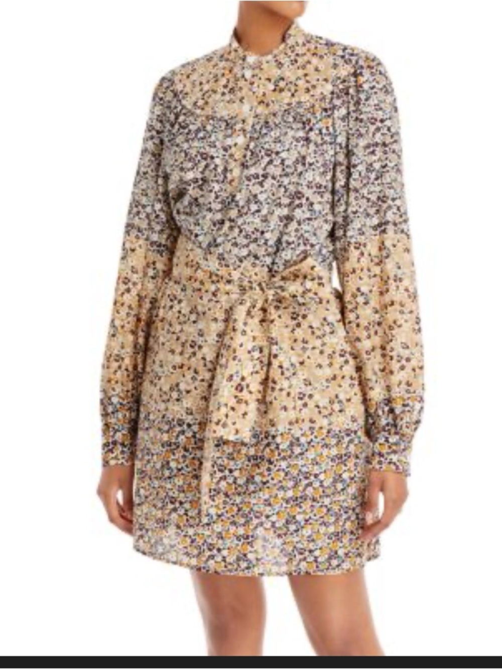 Vanessa Bruno Floral Mini long sleeve Dress-EU34 (4)